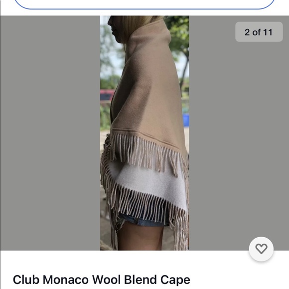 Club Monaco Wool Cape - Picture 4 of 11
